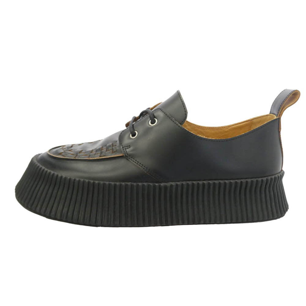 JIL SANDER ジルサンダー プラットフォーム レザー シューズ ブラック系 43【中古】