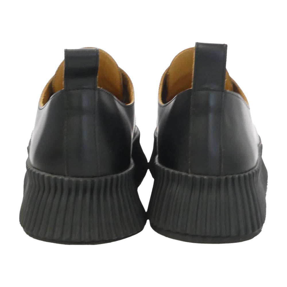JIL SANDER ジルサンダー プラットフォーム レザー シューズ ブラック系 43【中古】