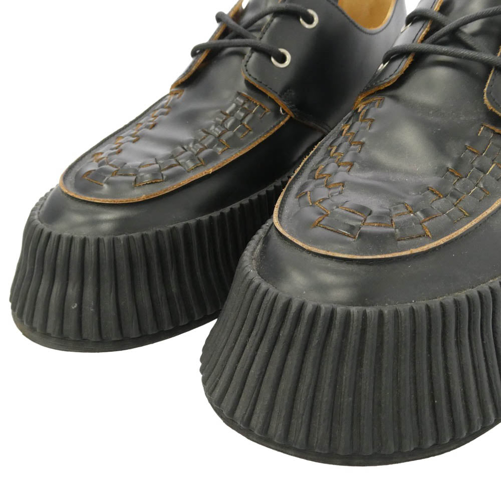 JIL SANDER ジルサンダー プラットフォーム レザー シューズ ブラック系 43【中古】