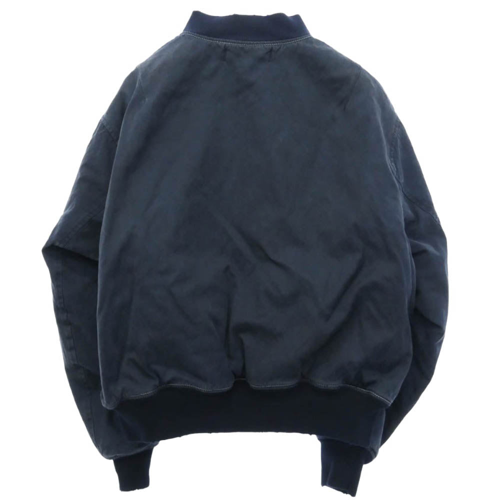 A.PRESSE アプレッセ 26AW 26AAP-01-34 VINTAGE SILK B-15C FLIGHT JACKET ヴィンテージ加工 シルクコットン リバーシブル ジップアップ フライトジャケット ボンバージャケット ブルゾン ネイビー系 1【新古品】【未使用】【中古】