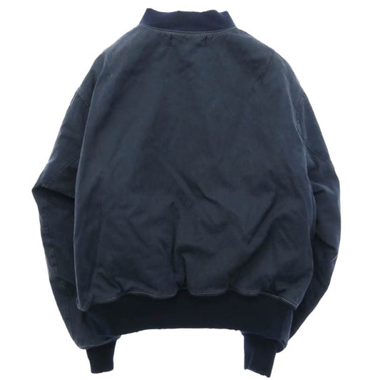 A.PRESSE アプレッセ 26AW 26AAP-01-34 VINTAGE SILK B-15C FLIGHT JACKET ヴィンテージ加工 シルクコットン リバーシブル ジップアップ フライトジャケット ボンバージャケット ブルゾン ネイビー系 1【新古品】【未使用】【中古】