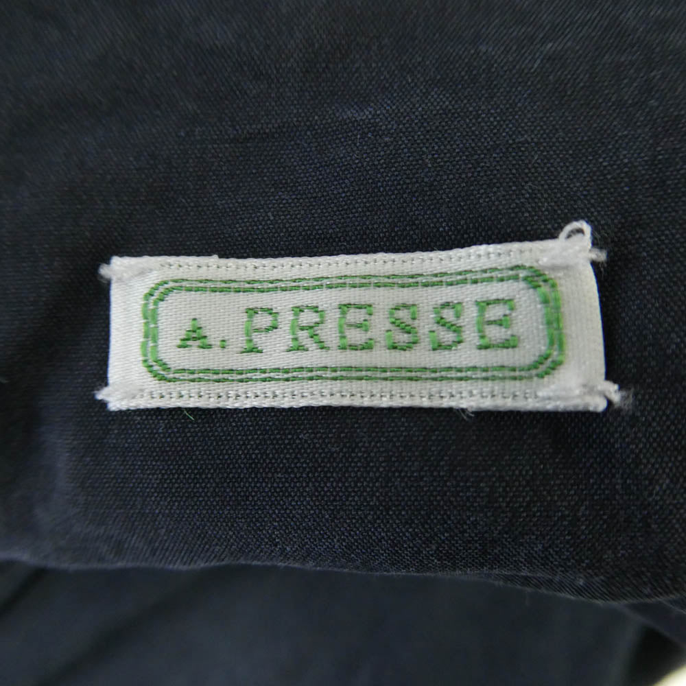 A.PRESSE アプレッセ 26AW 26AAP-01-34 VINTAGE SILK B-15C FLIGHT JACKET ヴィンテージ加工 シルクコットン リバーシブル ジップアップ フライトジャケット ボンバージャケット ブルゾン ネイビー系 1【新古品】【未使用】【中古】