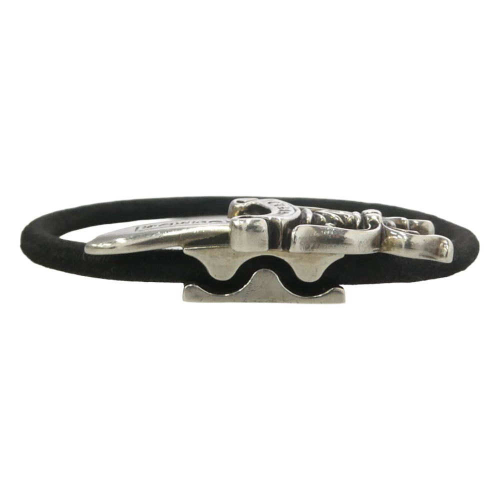 CHROME HEARTS クロムハーツ（原本無） HAIRBAND DAGGER ダガー ヘアバンド ヘアゴム コンチョ ブラック系【中古】
