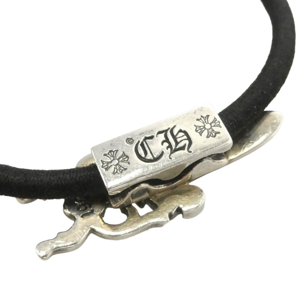 CHROME HEARTS クロムハーツ（原本無） HAIRBAND DAGGER ダガー ヘアバンド ヘアゴム コンチョ ブラック系【中古】