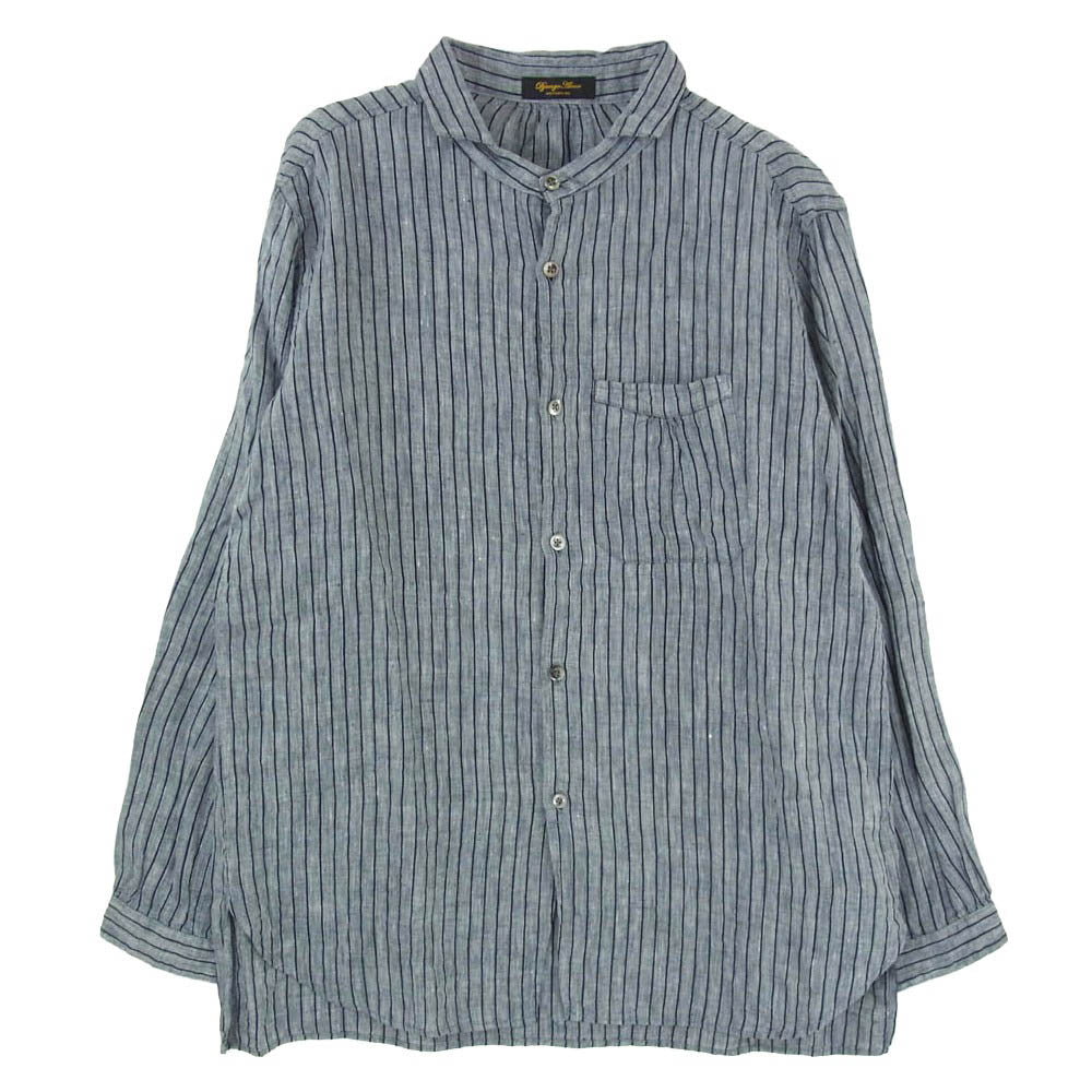 DJANGOATOUR ジャンゴアトゥール D-AL-S05 リネン ストライプ 長袖 シャツ グレー系 M【中古】