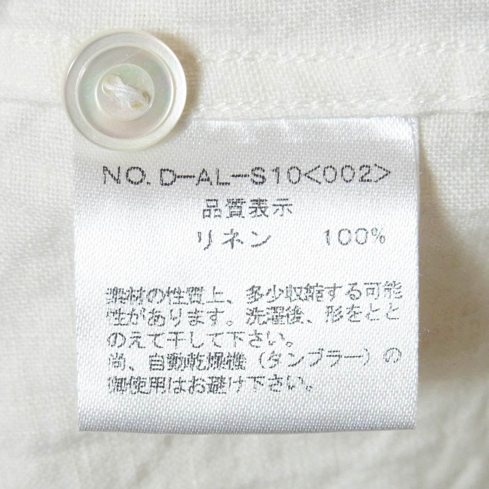 DJANGOATOUR ジャンゴアトゥール D-AL-S10 プルオーバー リネン 長袖 シャツ ホワイト系 M【中古】