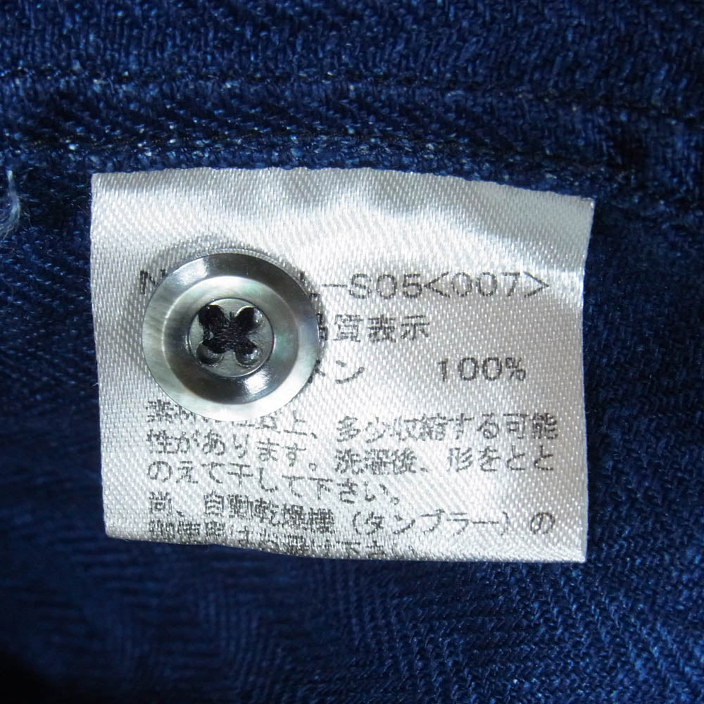 DJANGOATOUR ジャンゴアトゥール D-AL-S05 リネン シャンブレー 長袖 シャツ インディゴブルー系 M【中古】