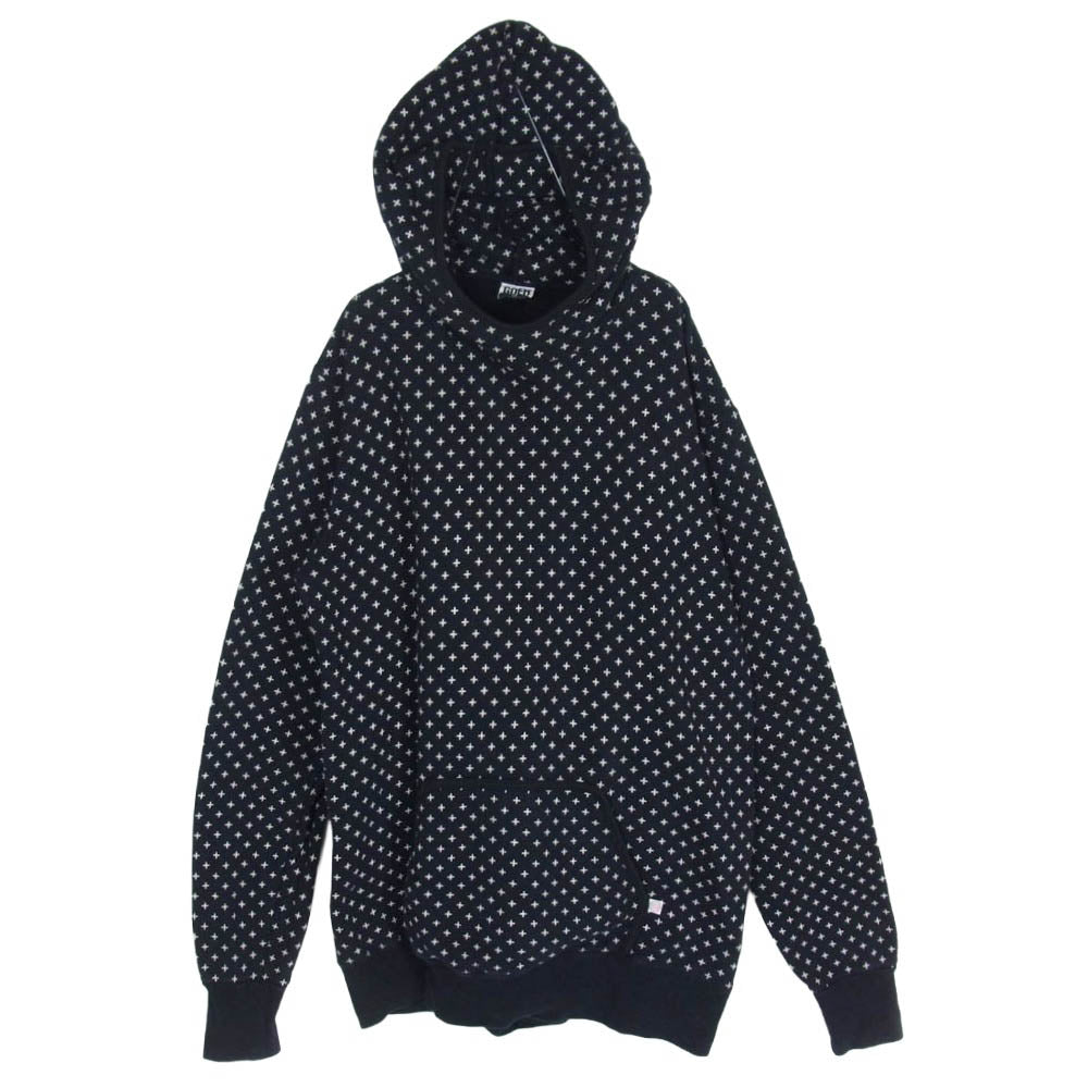 GOODENOUGH グッドイナフ GDEH クロスドット フーディー パーカー ダークネイビー系 XL【中古】