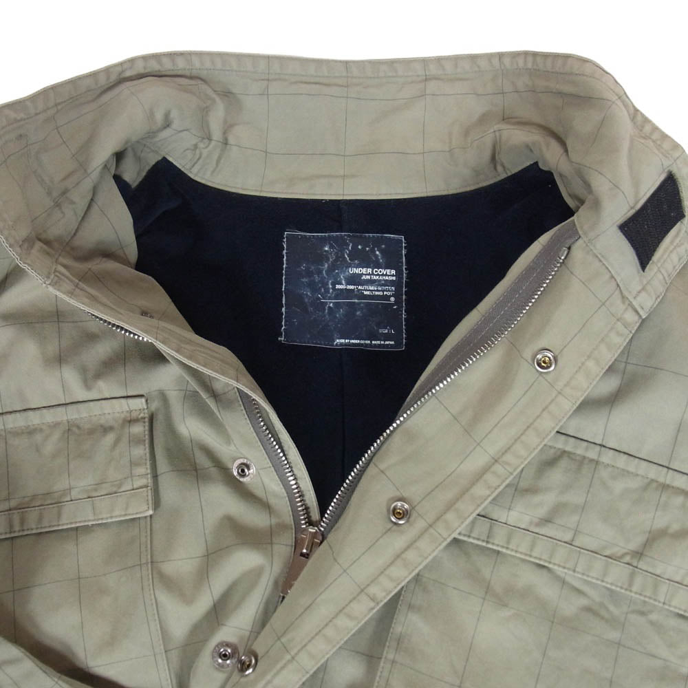 UNDERCOVER アンダーカバー 00AW meltingpot期 ミリタリー フィールド ジャケット アーミー ブルゾン ベージュ系 L【中古】
