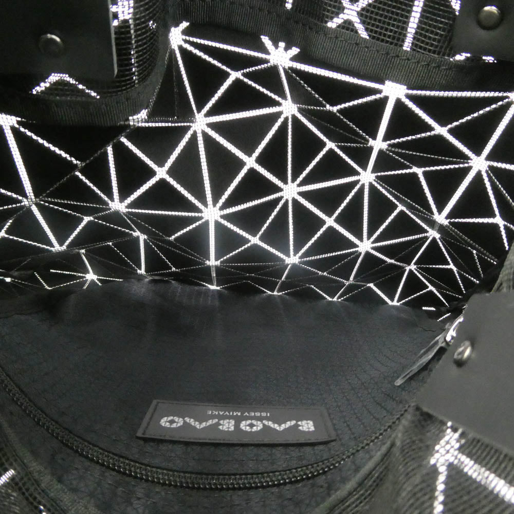 BAOBAO ISSEY MIYAKE バオバオ イッセイミヤケ BB63AG507 PRISM MATTE プリズム マット レザー メッシュ トート バッグ ブラック系【極上美品】【中古】