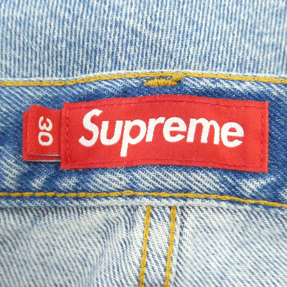 Supreme シュプリーム 25SS Baggy Jean バギー ジーンズ ロゴ 刺繍 デニム パンツ ブルー系 30【中古】