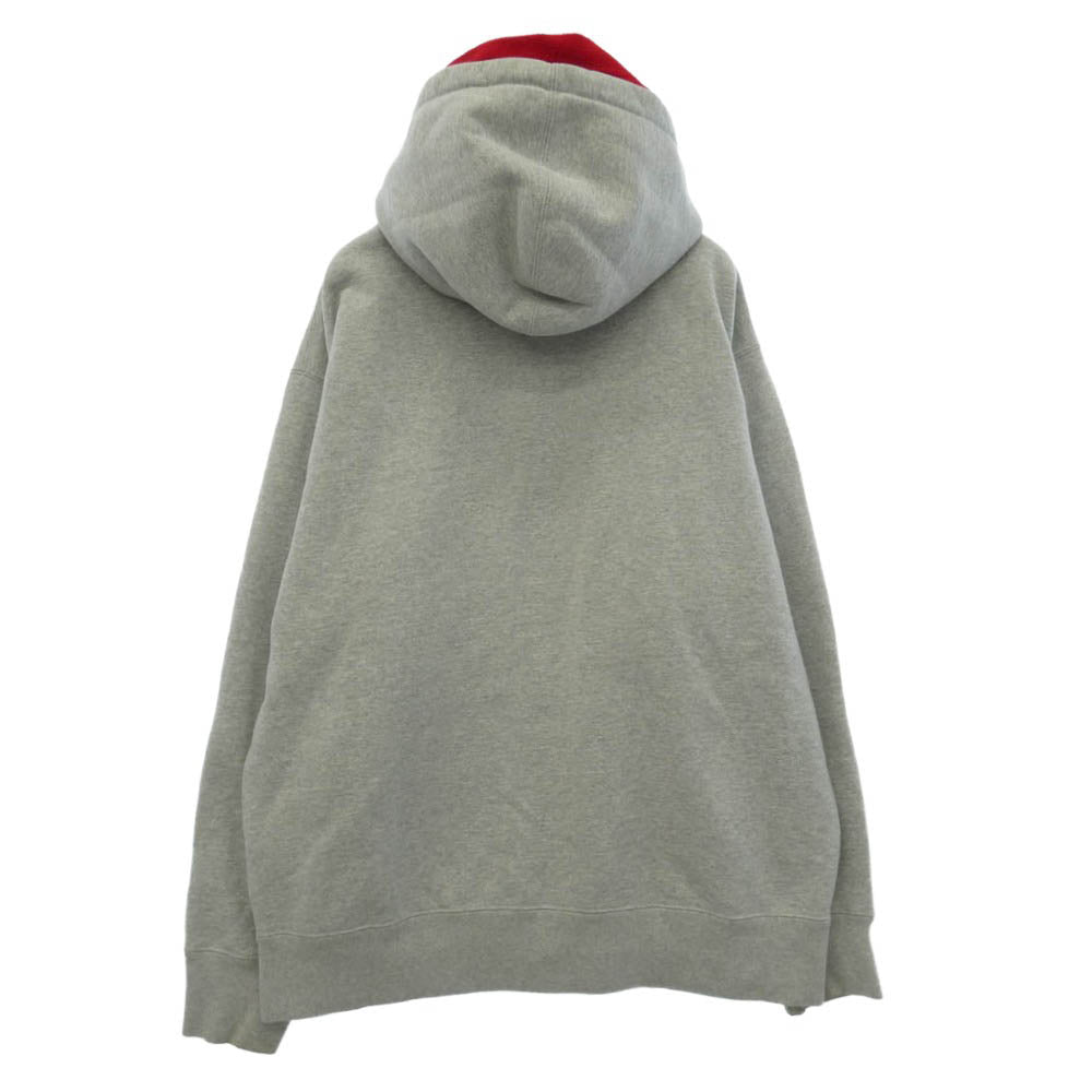 Supreme シュプリーム Double Hood Facemask Zip Up Hooded Sweatshirt ダブル フッド フェイスマスク ジップ アップ フーディー スウェットシャツ グレー系 L【中古】