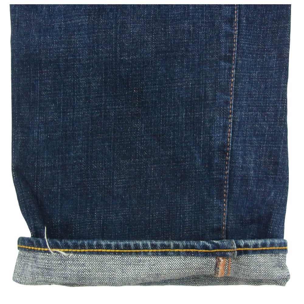 EVISU エヴィス 2001 レインボー 刺繍 カモメ セルビッチ デニム パンツ インディゴブルー系 34【中古】