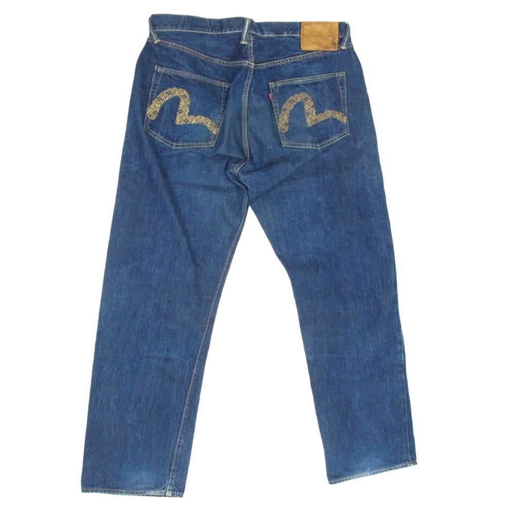 EVISU エヴィス SHIOTANI BROTHERS 塩谷ブラザーズ 家紋カモメ セルビッチ デニム パンツ インディゴブルー系 38【中古】