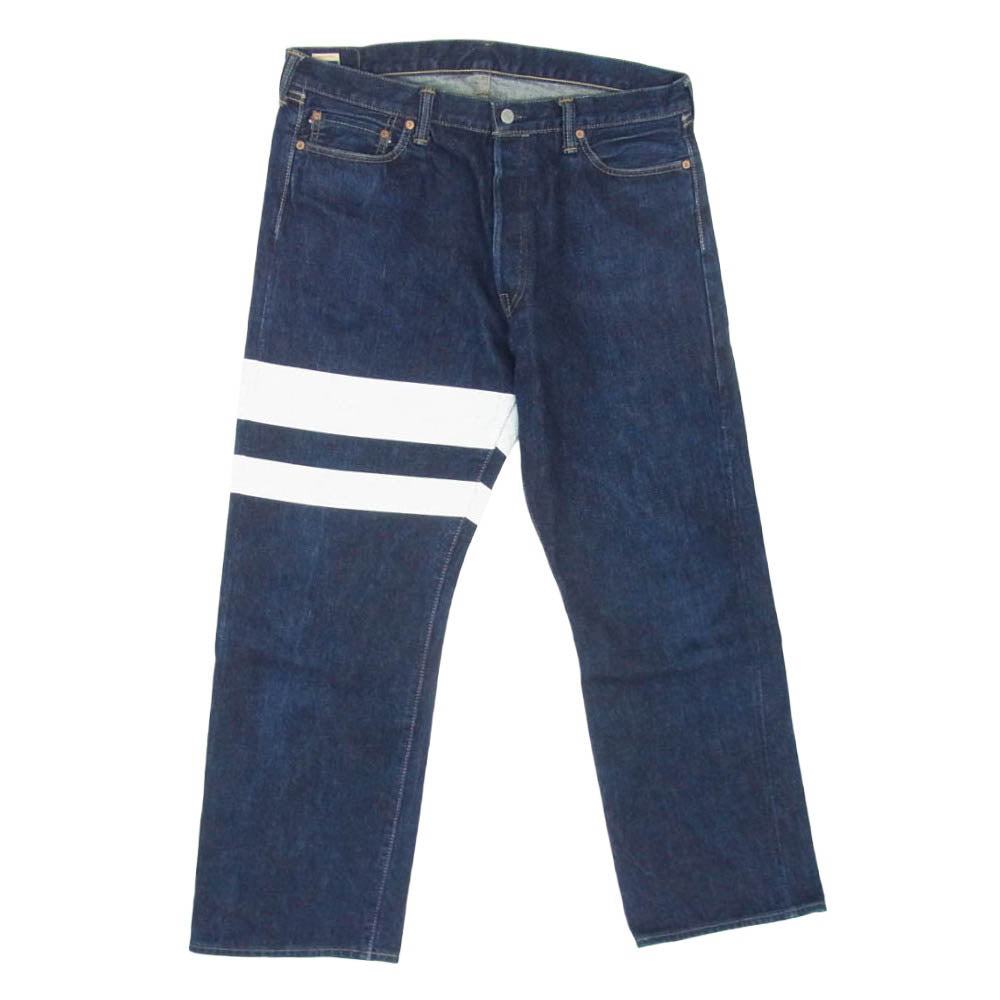 MOMOTARO JEANS 桃太郎ジーンズ 0905BP ビッグペイント クラシック ストレート デニム パンツ インディゴブルー系 36【中古】