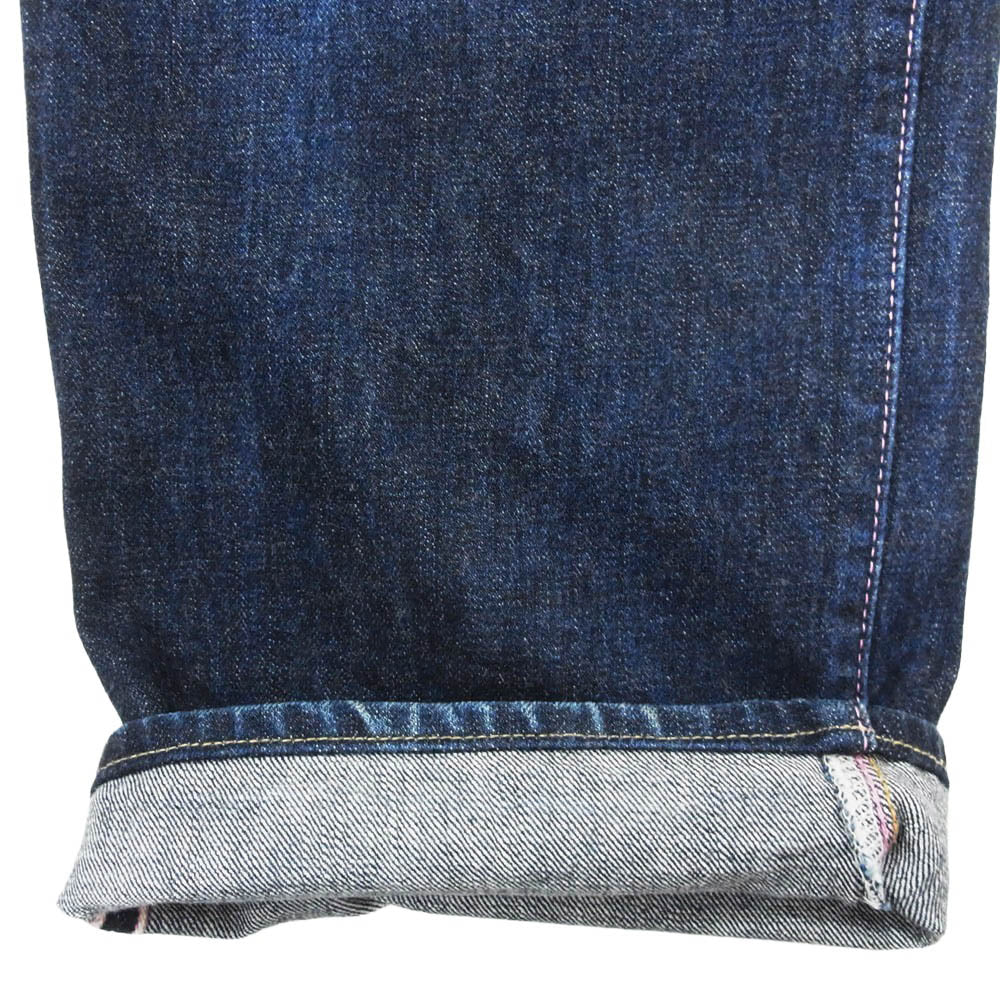 MOMOTARO JEANS 桃太郎ジーンズ 0905BP ビッグペイント クラシック ストレート デニム パンツ インディゴブルー系 36【中古】