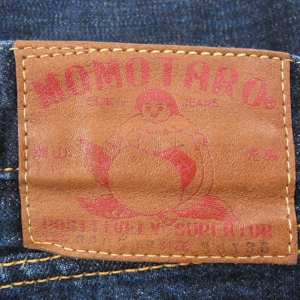MOMOTARO JEANS 桃太郎ジーンズ 0905BP ビッグペイント クラシック ストレート デニム パンツ インディゴブルー系 36【中古】