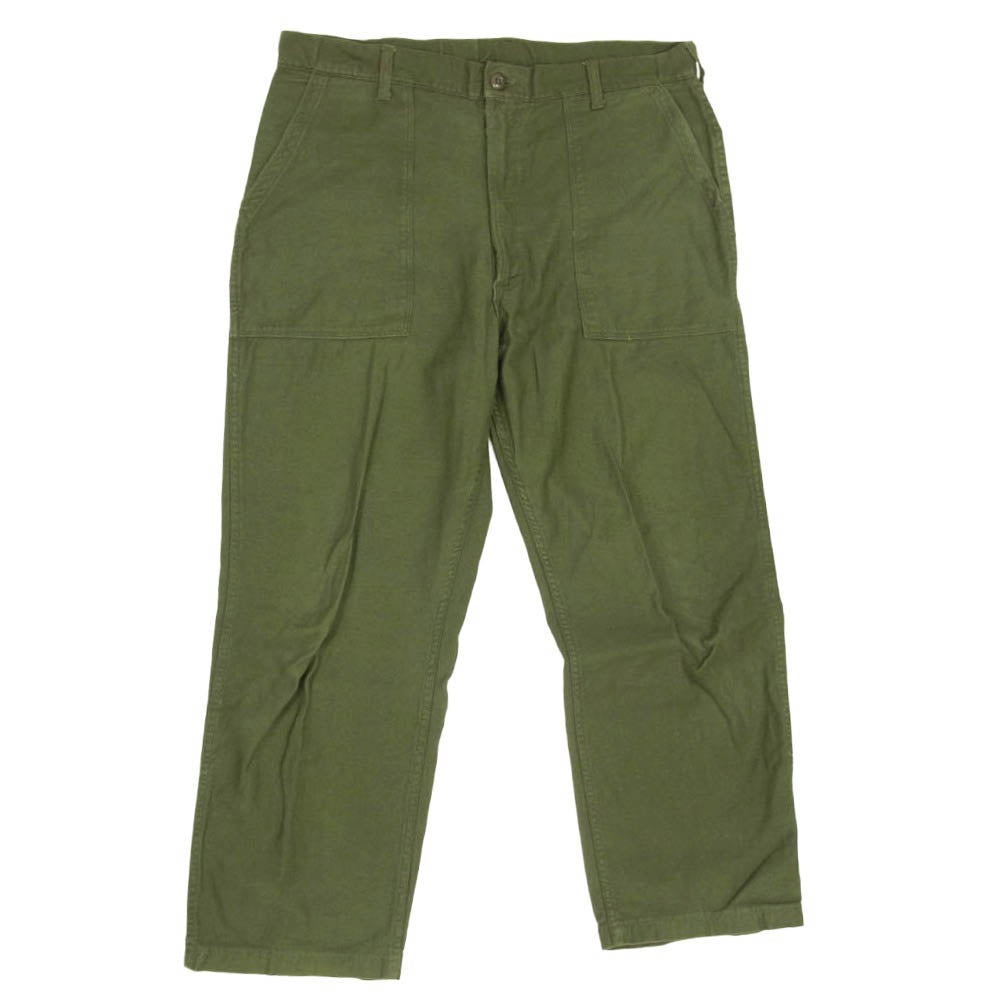 ヴィンテージ 100-67-C-3509 アメリカ軍 60s ユーエスアーミー TROUSERS, MAN'S, COTTON SATEEN OG-107 TYPE I グリッパージップ ベイカー トラウザーズ パンツ カーキ系 サイズ不明【中古】