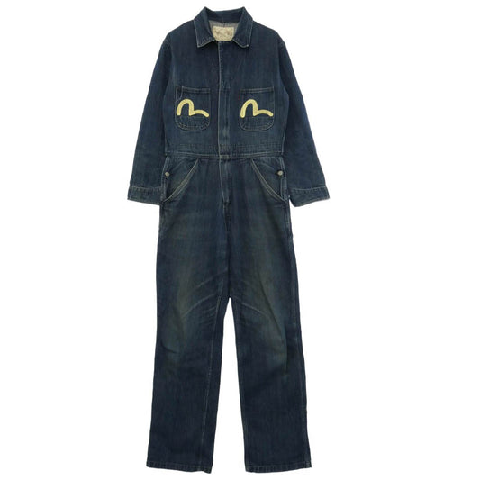 EVISU エヴィス 1200 カモメ デニム ツナギ オールインワン インディゴブルー系 42【中古】