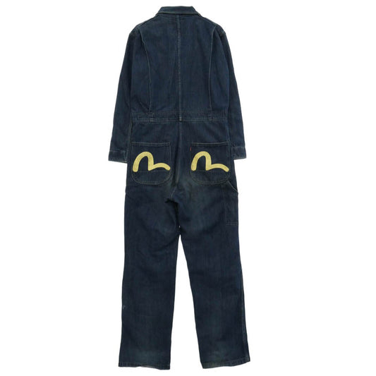 EVISU エヴィス 1200 カモメ デニム ツナギ オールインワン インディゴブルー系 42【中古】