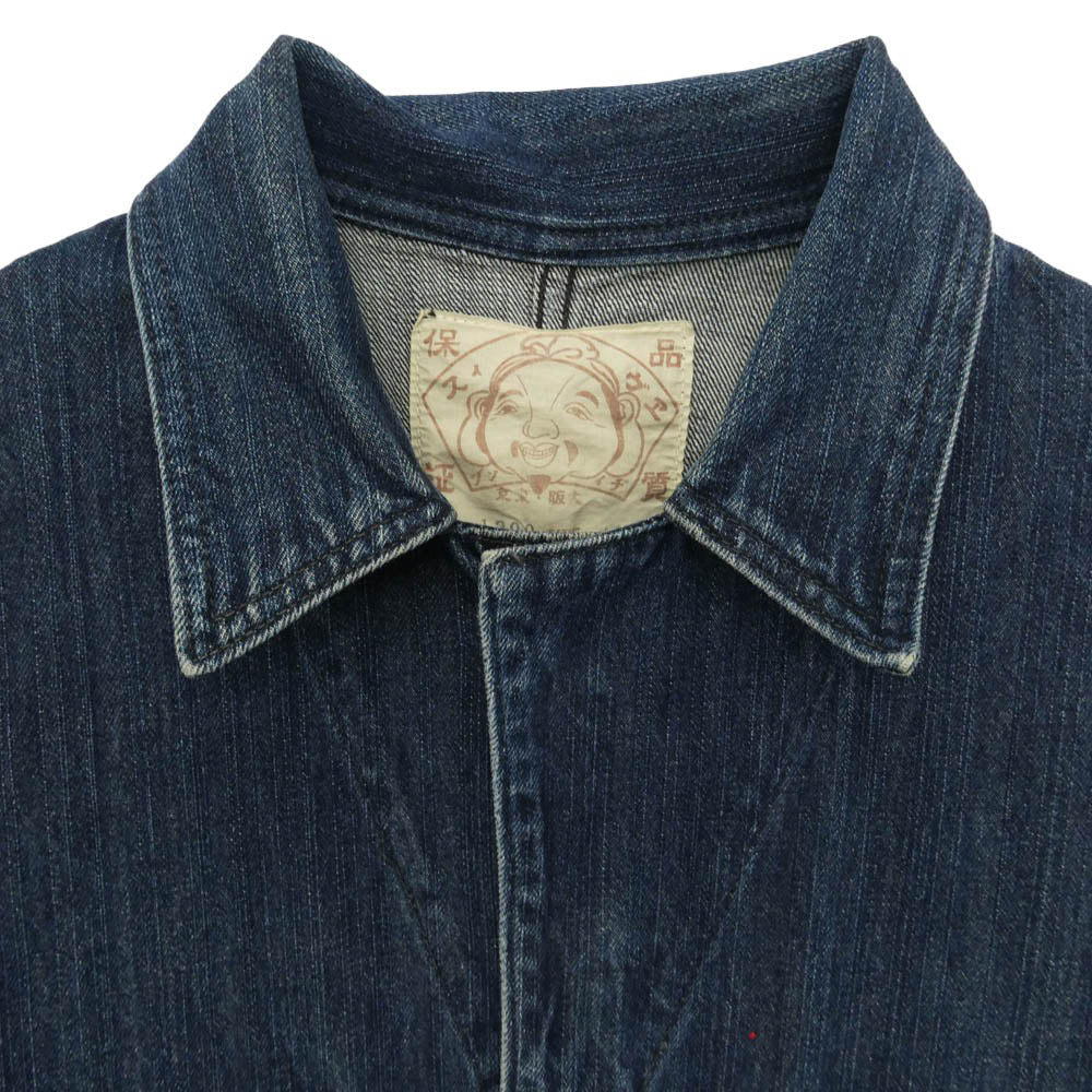 EVISU エヴィス 1200 カモメ デニム ツナギ オールインワン インディゴブルー系 42【中古】