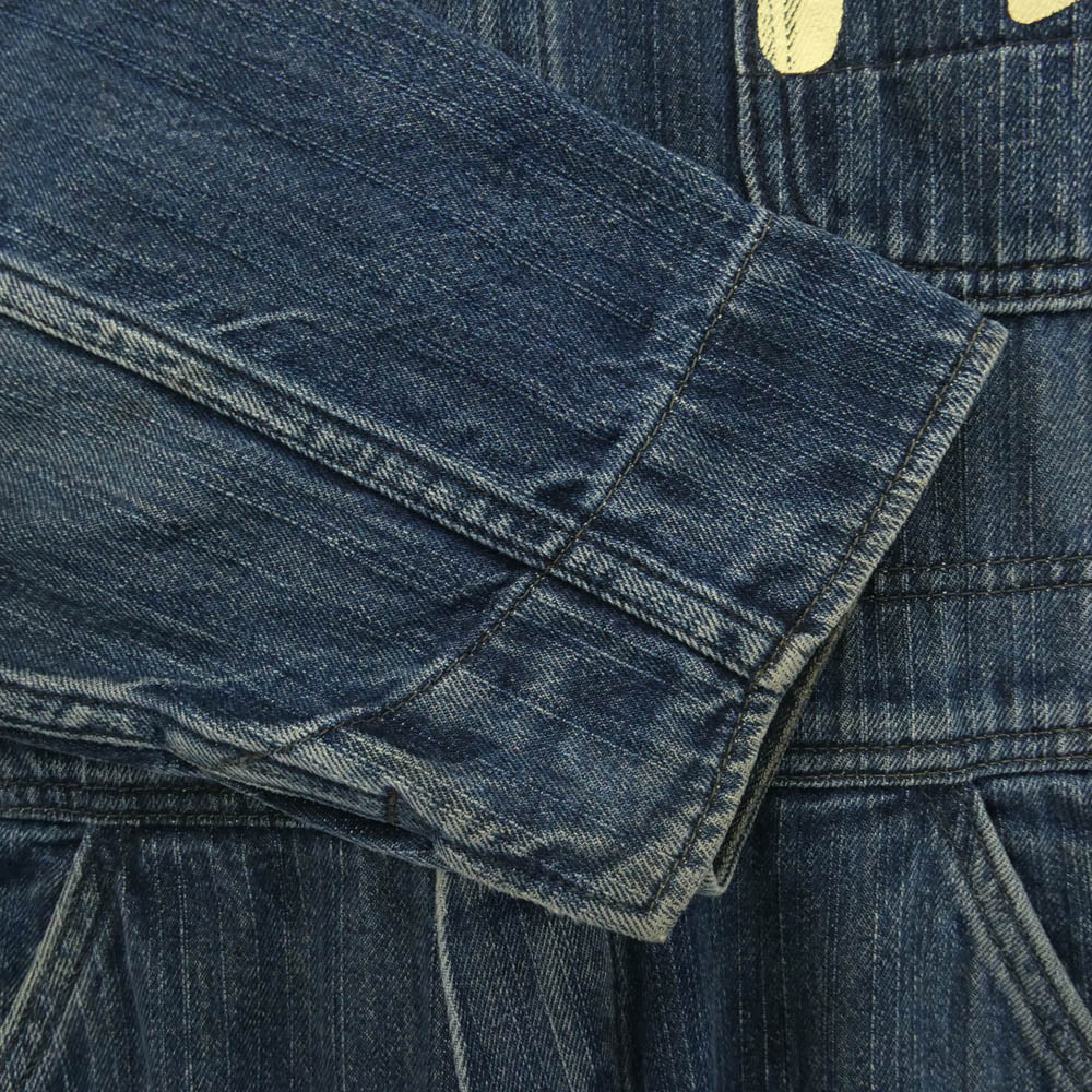 EVISU エヴィス 1200 カモメ デニム ツナギ オールインワン インディゴブルー系 42【中古】