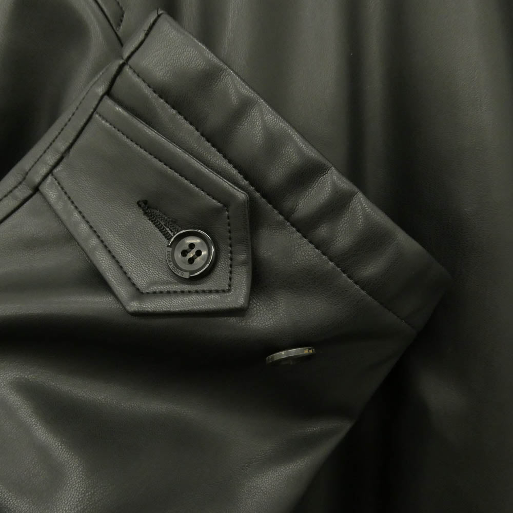 N.HOOLYWOOD エヌハリウッド 2254CO01-052peg BALCAMAAN COAT HOLIDAY COLLECTION SYNTHETIC LEATHER バルマカーン コート ホリデイ コレクション シンセティック レザー ジャケット ブラック系 38【美品】【中古】
