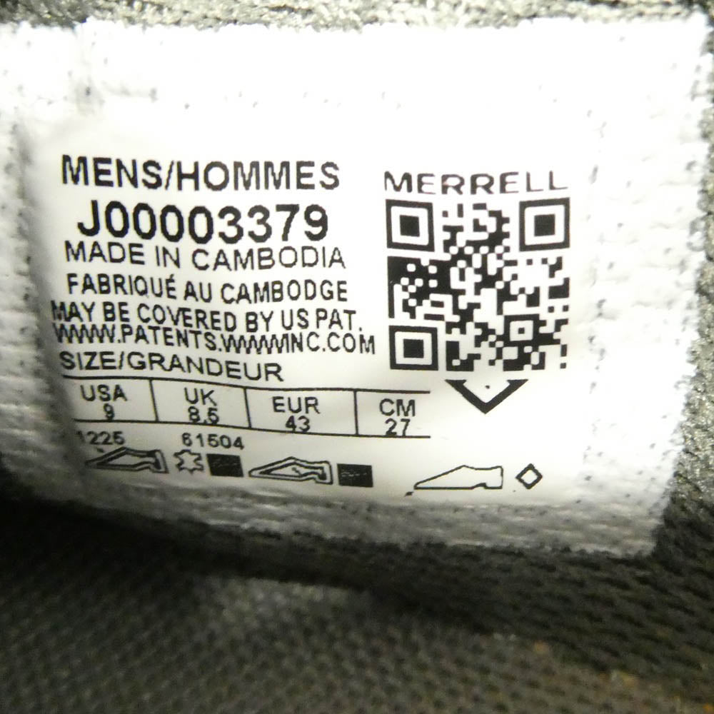 MERRELL メレル J00003379 JUNGLE TREK MULE ジャングル トレック ミュール クロッグサンダル スニーカー グレー系 ダークグレー系 27cm【中古】