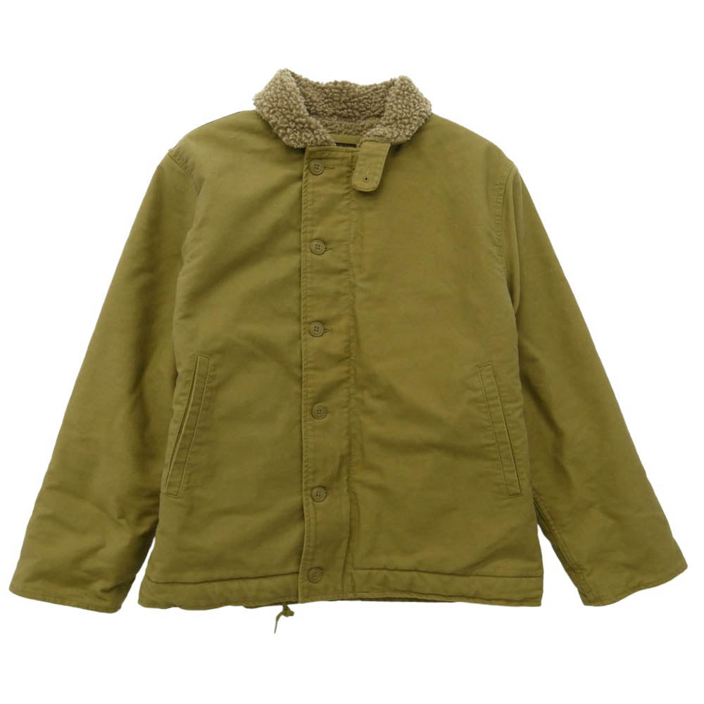 WAIPER ワイパー 23WP01 U.S.NAVY N-1 襟ボア ジップ デッキジャケット カーキ系 38【中古】