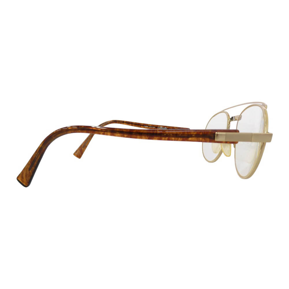 シルエット M7110 眼鏡 メガネ 度入りレンズ ゴールド系 ブラウン系 57□19 140【中古】