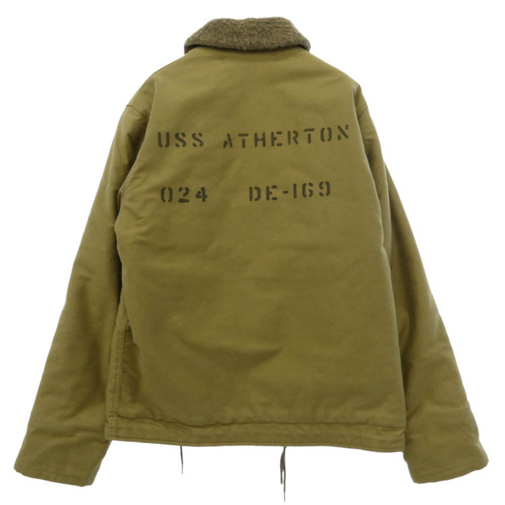 米軍 BR11760 Type N-1 PAINT MODEL USS Atherton DE-169 デッキジャケット カーキ系 S【中古】