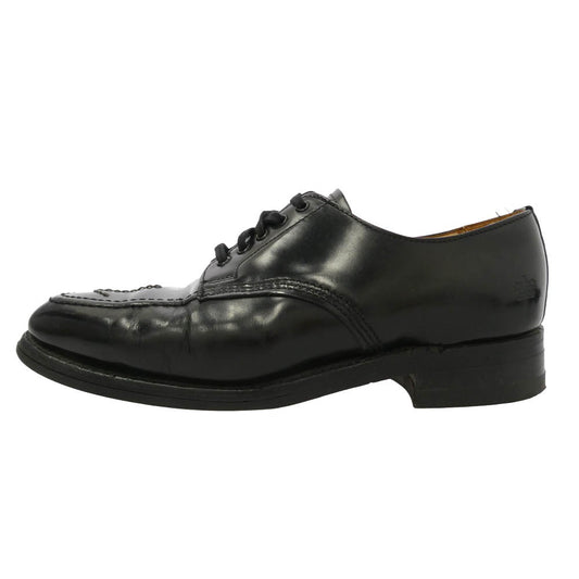 SANDERS サンダース 9251B MILITARY BROAD ARROW ブロウド アロー レザー シューズ ブラック系 6.5【中古】