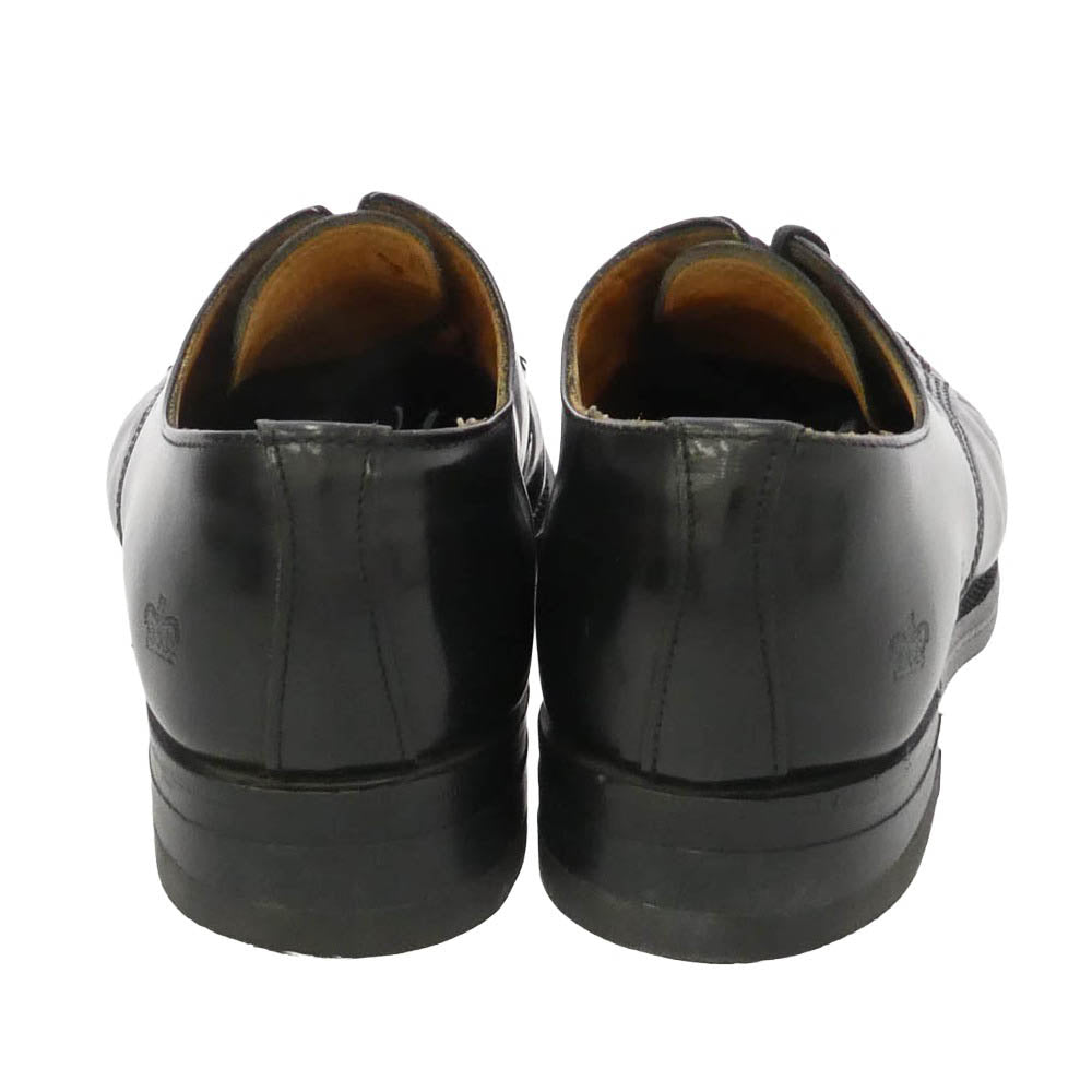 SANDERS サンダース 9251B MILITARY BROAD ARROW ブロウド アロー レザー シューズ ブラック系 6.5【中古】