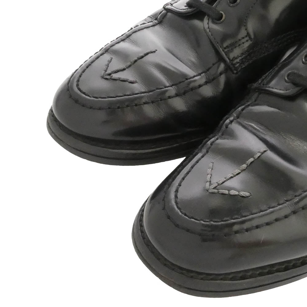SANDERS サンダース 9251B MILITARY BROAD ARROW ブロウド アロー レザー シューズ ブラック系 6.5【中古】