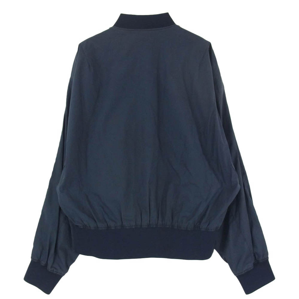 JIL SANDER ジルサンダー 20SS JSMQ420801MQ24260001 Alfred フロントジップ ナイロン ボンバージャケット ネイビー系 44【美品】【中古】