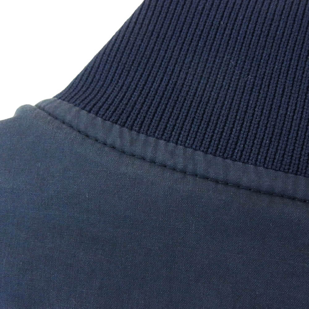 JIL SANDER ジルサンダー 20SS JSMQ420801MQ24260001 Alfred フロントジップ ナイロン ボンバージャケット ネイビー系 44【美品】【中古】