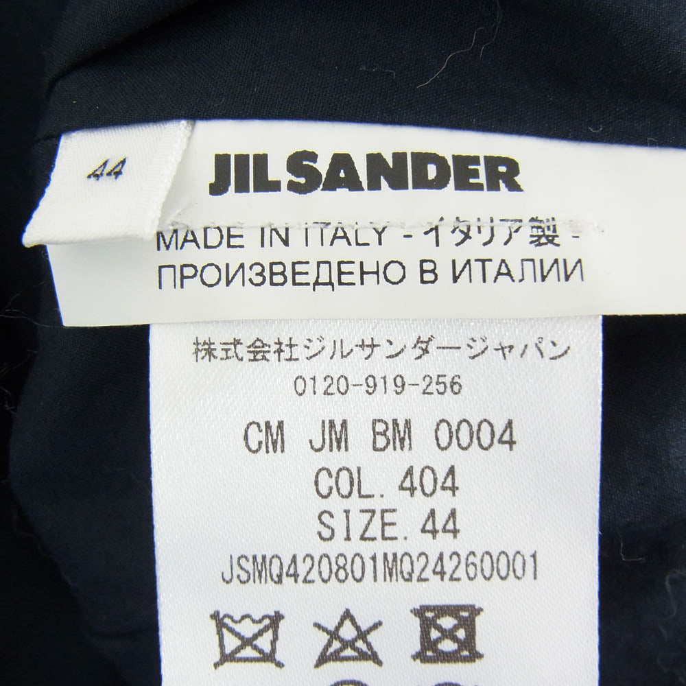 JIL SANDER ジルサンダー 20SS JSMQ420801MQ24260001 Alfred フロントジップ ナイロン ボンバージャケット ネイビー系 44【美品】【中古】