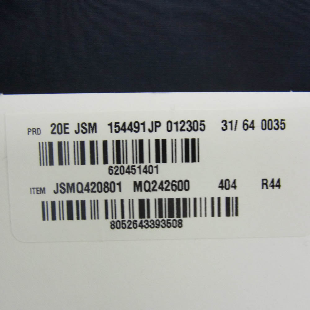 JIL SANDER ジルサンダー 20SS JSMQ420801MQ24260001 Alfred フロントジップ ナイロン ボンバージャケット ネイビー系 44【美品】【中古】