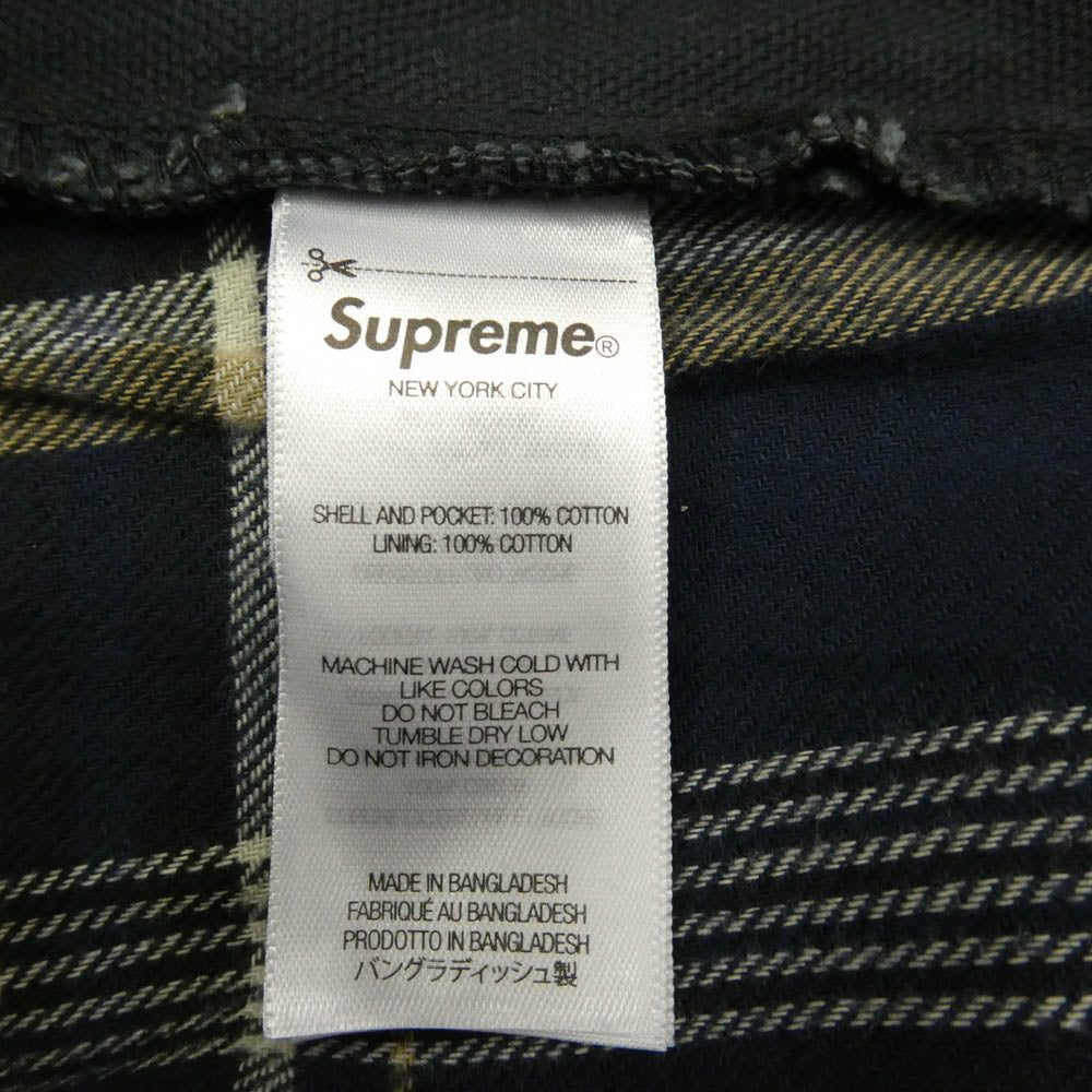 Supreme シュプリーム Dickies ディッキーズ 24AW × Dickies Flannel Lined Cargo Pant ディッキーズ フランネル ライン カーゴ パンツ ブラック系 30【中古】