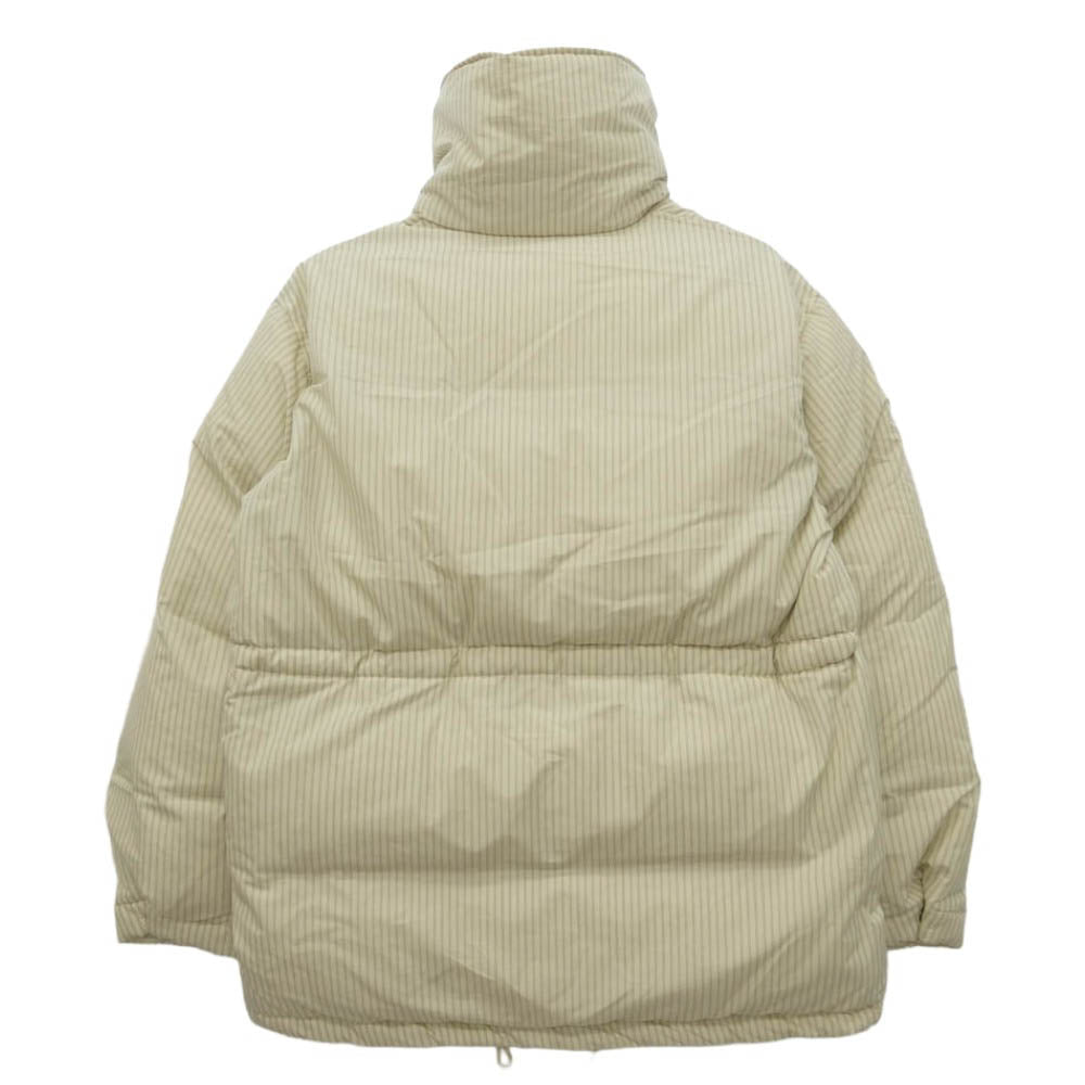 AURALEE オーラリー 24AW A24AB02AT × TEKLA STRIPE DOWN JACKET テクラ ストライプ ダウン ジャケット ホワイト系 1【美品】【中古】