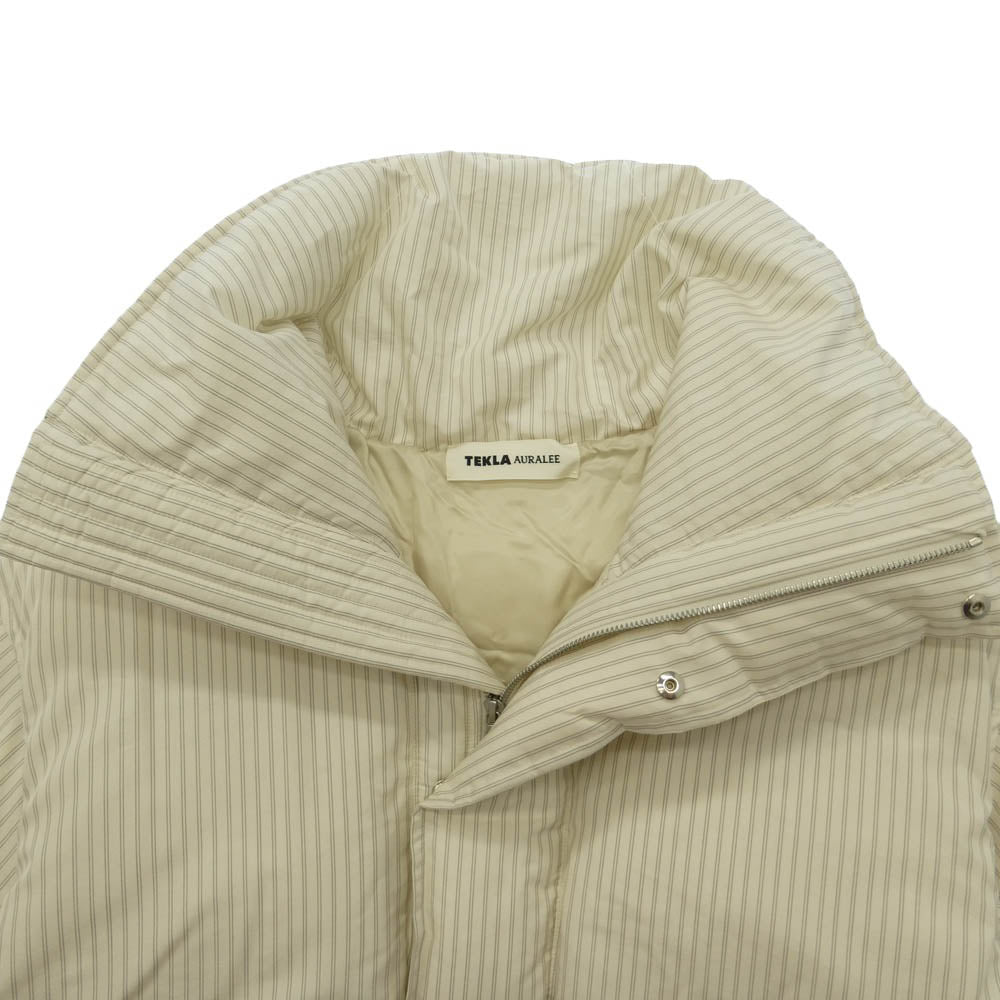 AURALEE オーラリー 24AW A24AB02AT × TEKLA STRIPE DOWN JACKET テクラ ストライプ ダウン ジャケット ホワイト系 1【美品】【中古】