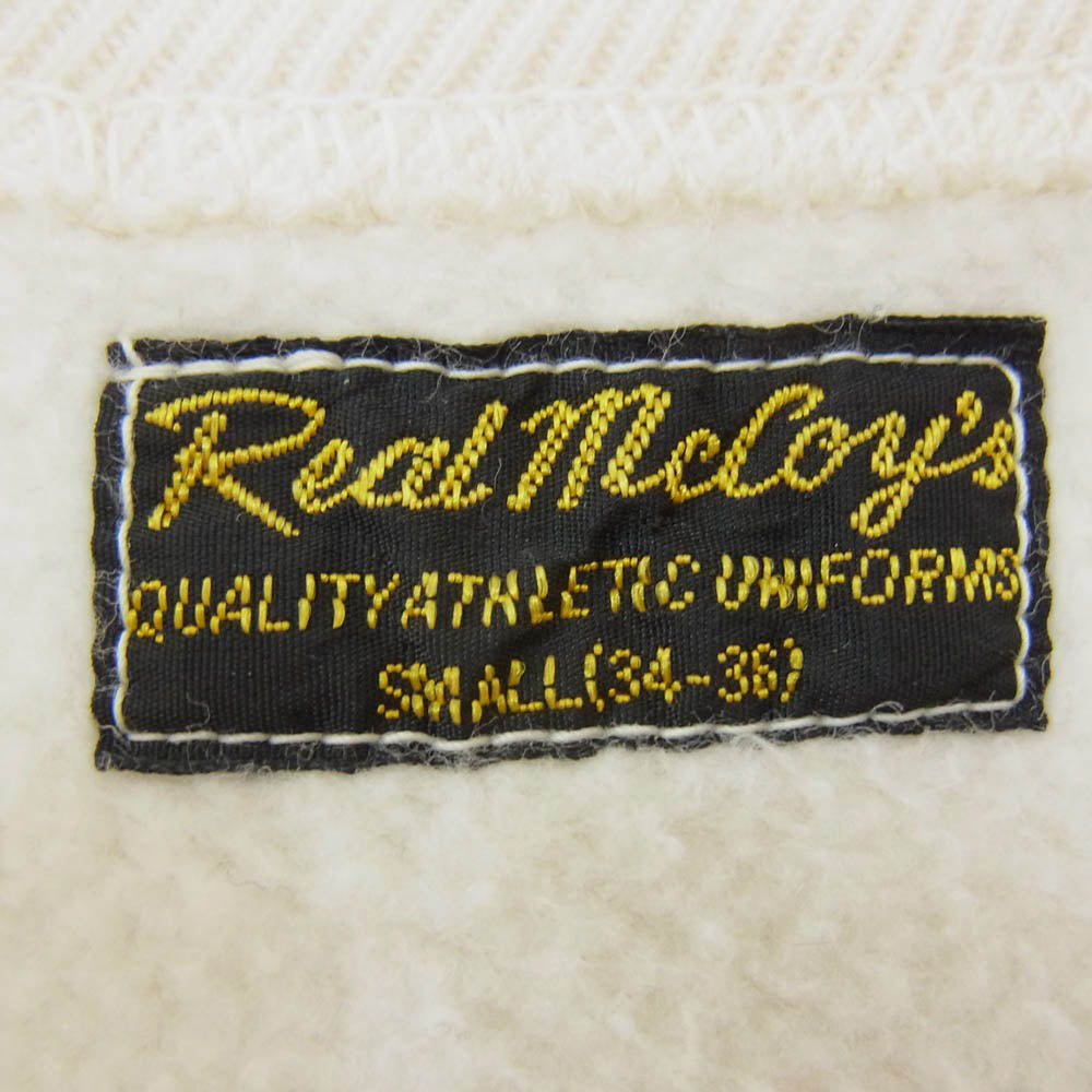 The REAL McCOY'S ザリアルマッコイズ U.S.NAVY FELIX フィリックス・ザ・キャット 前V スウェット トレーナー オフホワイト系 S【中古】