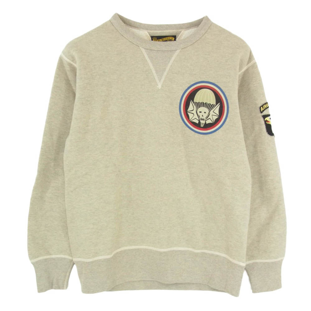 The REAL McCOY'S ザリアルマッコイズ MC17109 MILITARY SWEATSHIRT AIR BOURNE 両V ミリタリー スウェット トレーナー グレー系 S【中古】