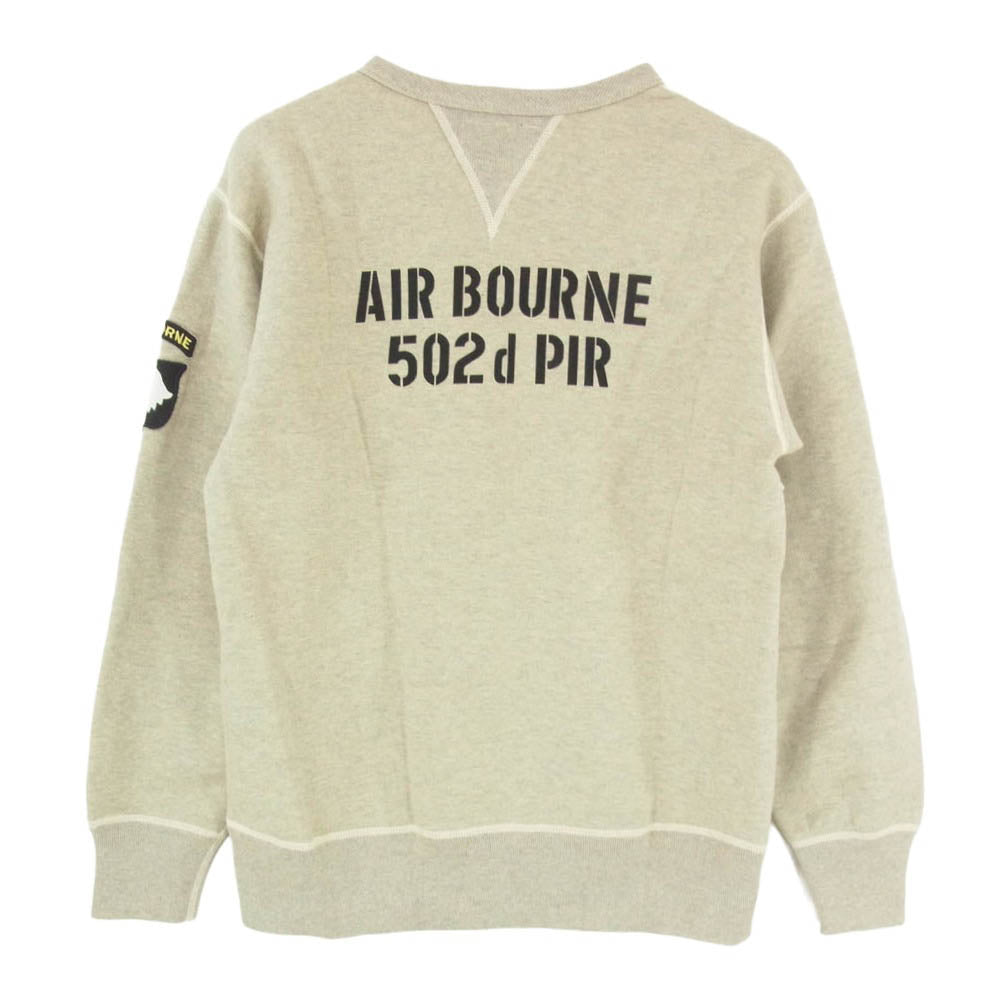The REAL McCOY'S ザリアルマッコイズ MC17109 MILITARY SWEATSHIRT AIR BOURNE 両V ミリタリー スウェット トレーナー グレー系 S【中古】