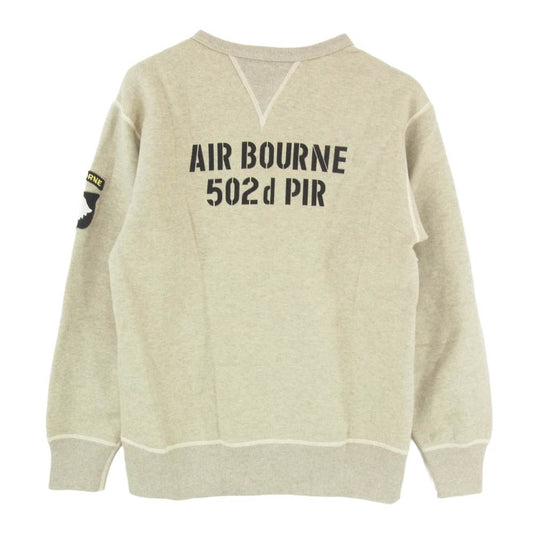 The REAL McCOY'S ザリアルマッコイズ MC17109 MILITARY SWEATSHIRT AIR BOURNE 両V ミリタリー スウェット トレーナー グレー系 S【中古】