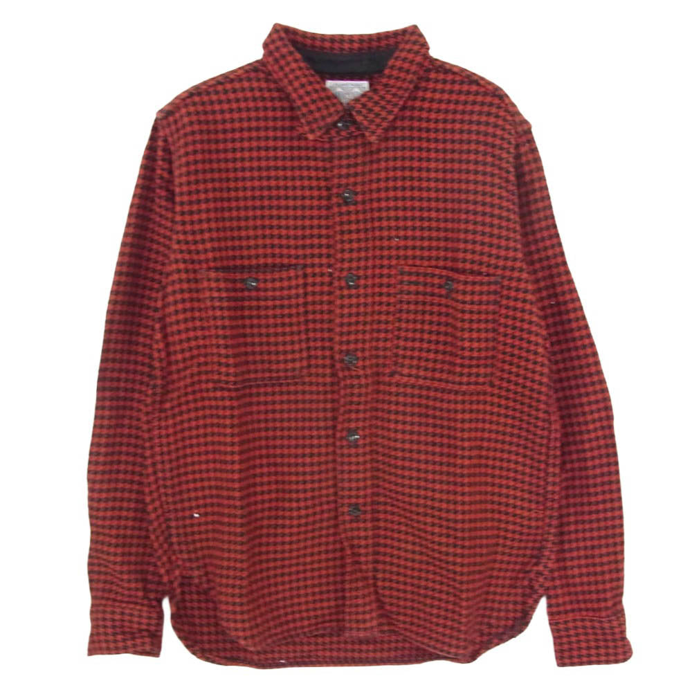 The REAL McCOY'S ザリアルマッコイズ 8HOUR UNION LOT945 千鳥格子柄 長袖 ワークシャツ レッド系 14【中古】