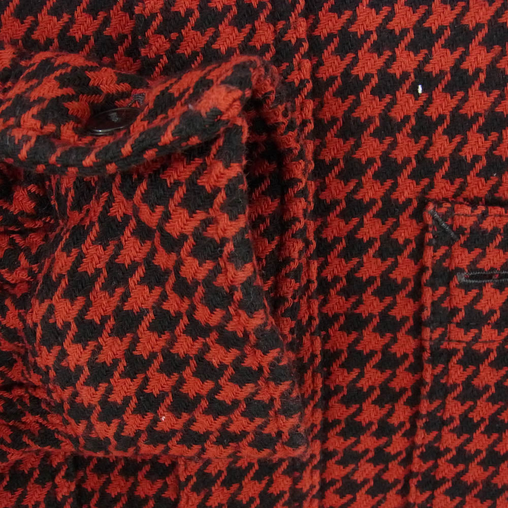 The REAL McCOY'S ザリアルマッコイズ 8HOUR UNION LOT945 千鳥格子柄 長袖 ワークシャツ レッド系 14【中古】