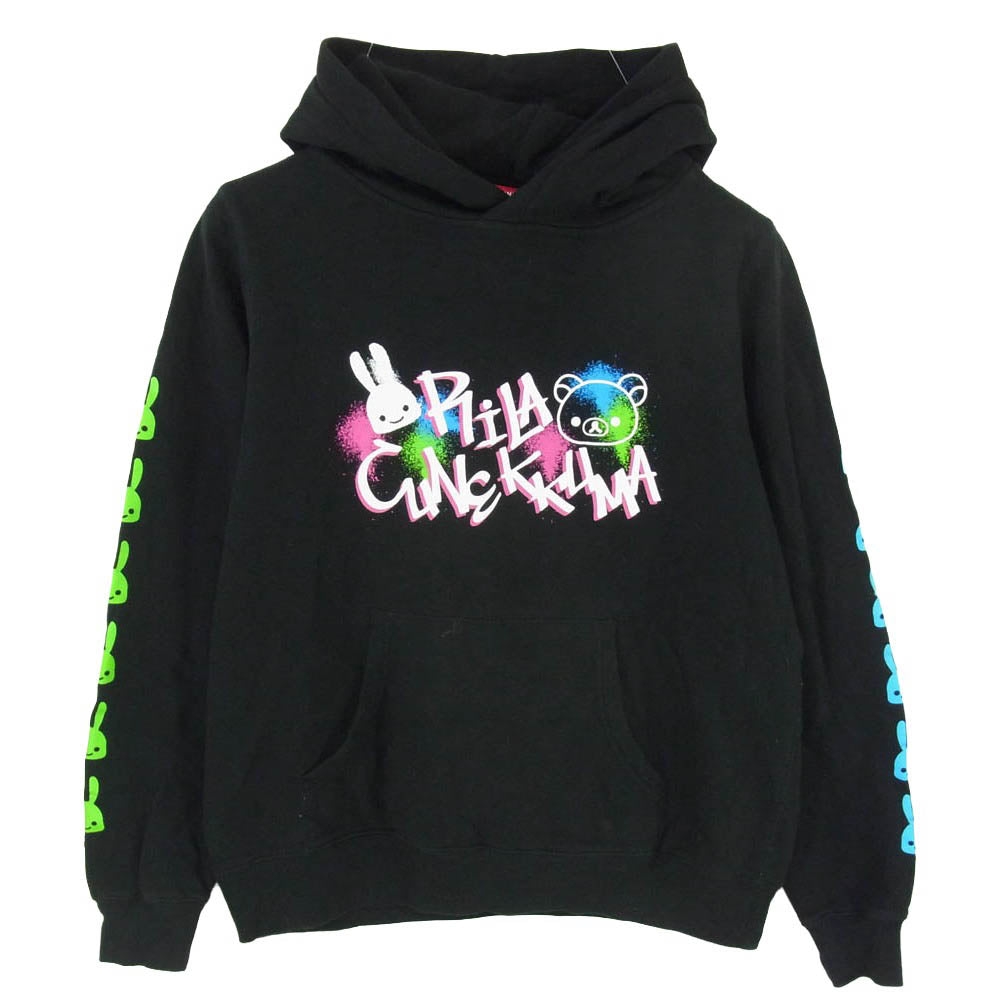 キューン 30th ANNIV PULL PARKA リラックマ グラフィティー プルオーバー パーカー ブラック系 M【中古】