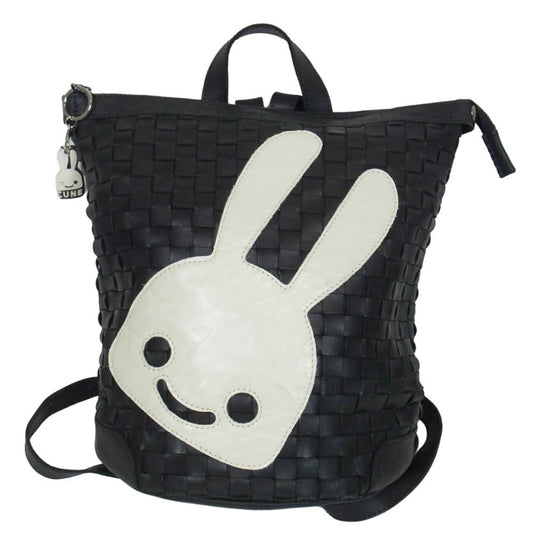 キューン A2611RB32 × ROBITA ロビタ うさぎパッチ メッシュレザー リュック ブラック系 ONE【中古】