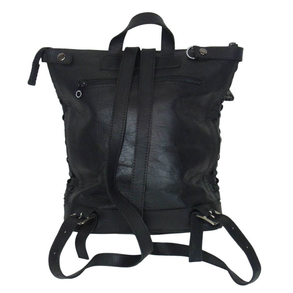 キューン A2611RB32 × ROBITA ロビタ うさぎパッチ メッシュレザー リュック ブラック系 ONE【中古】